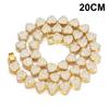 18-60Cm Hip Hop Heart Zircon Chain Bracelet Necklace Shiny   Rock Party Jewelry Gift