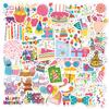 100 PCS Cute Birthday Stickers Kids Teens Vinyl Waterproof Cute Birthday Party Stickers Kawaii Stickers Pack Birthday Party