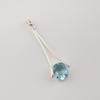 Sky Blue Topaz Gemstone 925 Sterling Silver Handmade Women's Jewelry Partywear Pendant 1.79" PP-69-13