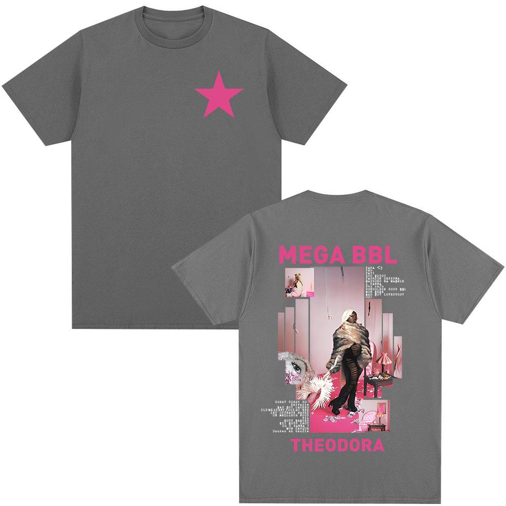 Rapper Theodora Mega Bbl Album T-Shirt für Männer und Frauen HipHop T-Shirt 202526 Sommer Reine Baumwolle 100 Bedrucktes T-Shirt