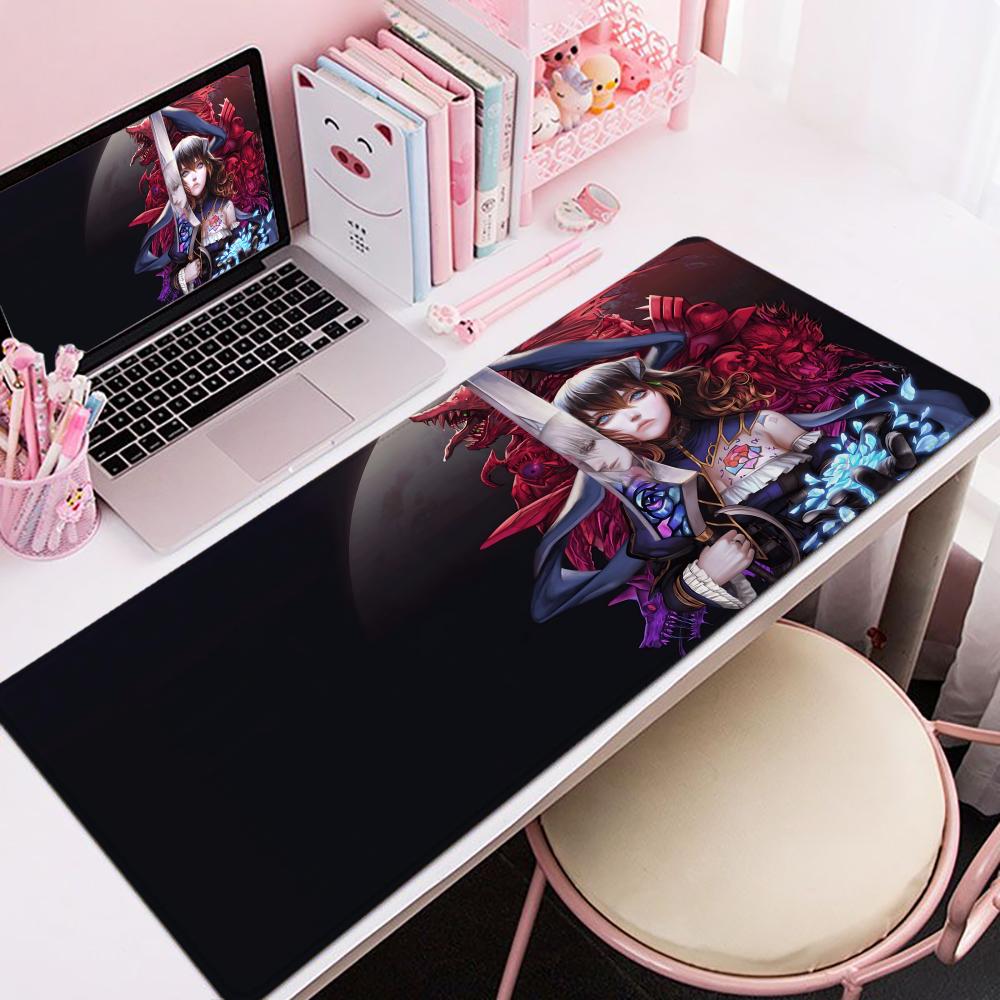 Bloodstained Ritual Of The Night Mouse Pad xCM Nonslip Gaming Mousepad Gamer ESports Mouse Mat Game Mechanical Keyboard XX