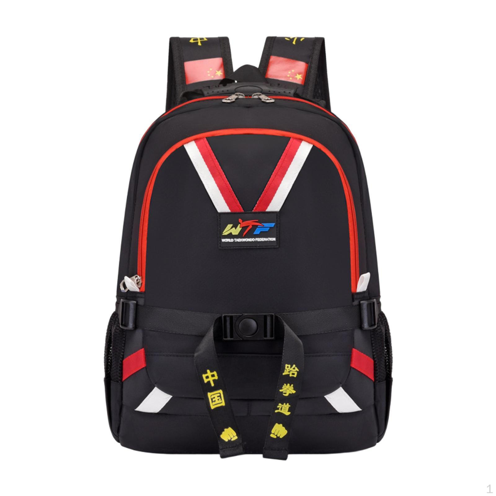 

Рюкзак для спарринга тхэквондо для детей, спортивная сумка, ММА, кикбоксинг Black Red