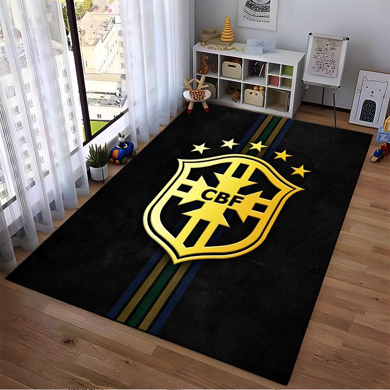 Brazil CBF Logo Designed floor mat, suitable as a non-slip mat for the living room or bedroom sofa