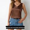 European & American Satin V-Neck Camisole - Women's Spring/Summer Casual Top