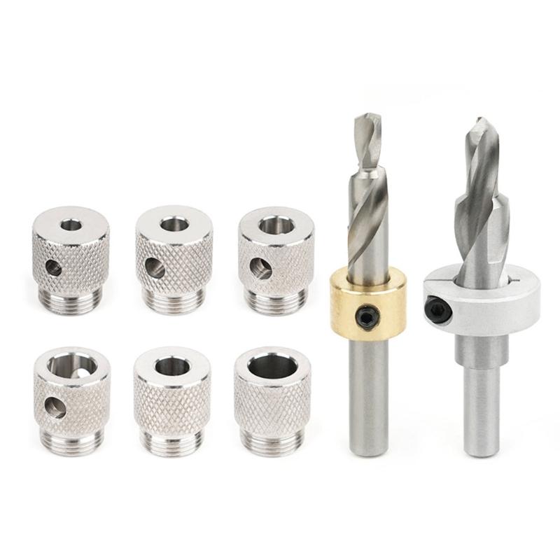 Woodworking Doweling Jig Drill Bushing 6/8/10/14mm Pocket Hole Jig Drill Sleeve Drill Guide Hole Locator Drilling Bit