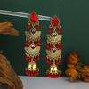 Bohemian Vintage Tassel Earrings for Women , Titanium Alloy Ear Studs , Ethnic Style Drop Earrings