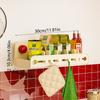 Adjustable Divider Wall Mounted Spice Organizer Hanging Bathroom Stand  Condiment