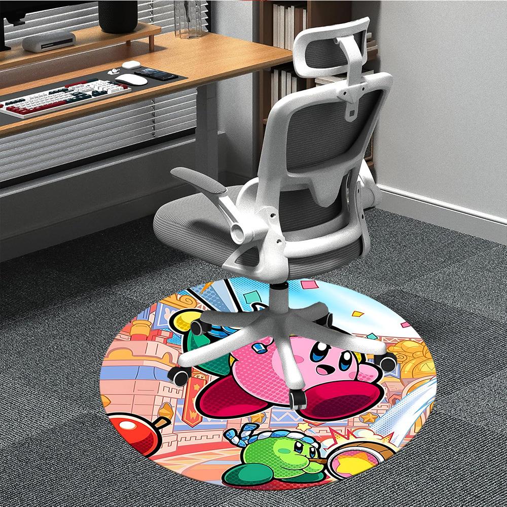 

1pc Kirby Office Round Area Rug, Bedroom Living Room Home Decor, Room Deco, Offic a1016188 80cm by 80cm