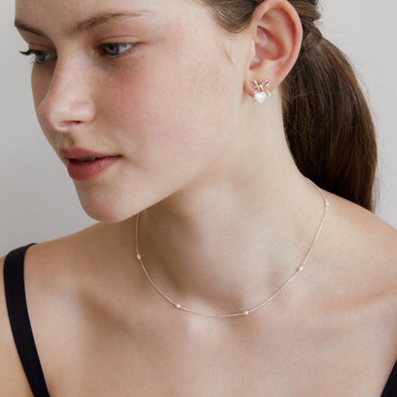Tatiana (925 Silver) Joy Pearl Link Chain Necklace NZ2404
