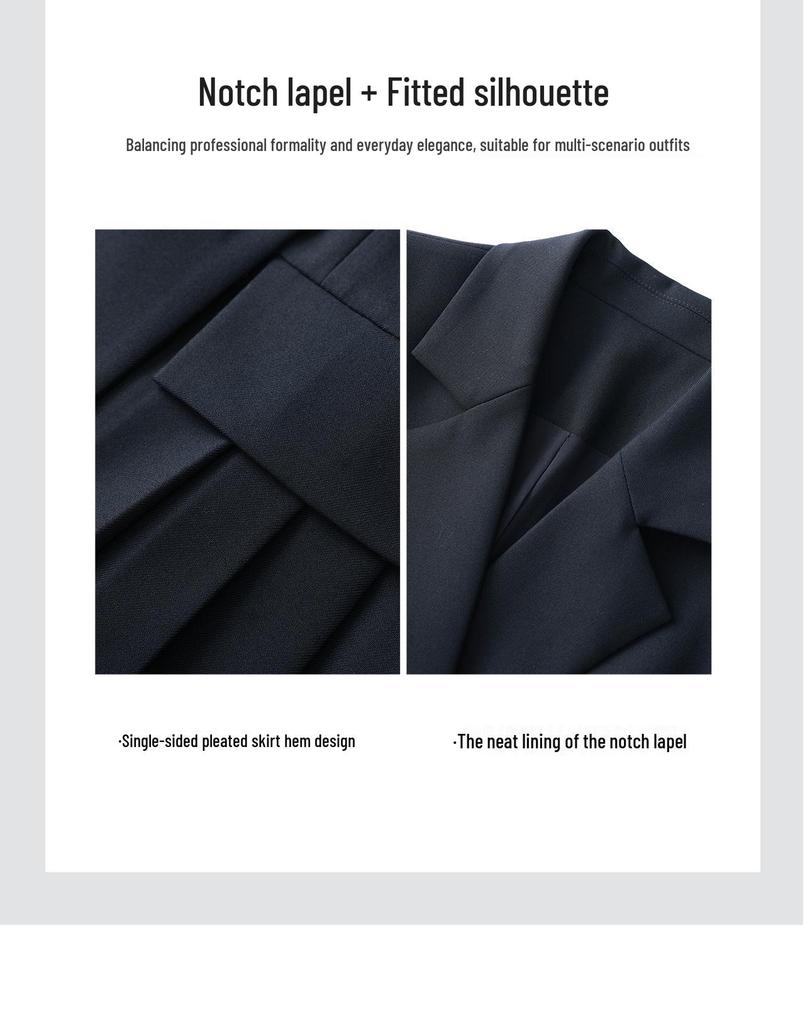 Elegant Irregular Belted Suit Dress - Women's Spring Collection