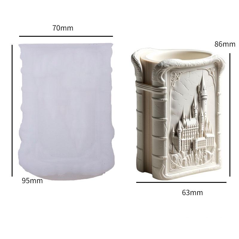 DIY Resin Mold Aromatherapy Candle Cup Silicone Mold Vase Storage Silicone Mold Magic Castle Flower Pot Plaster Cup Mold