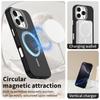 For iPhone 16 Pro Case Compatible with MagSafe TPU+PET Phone Cover with Rhinestone Decor Lens Frame