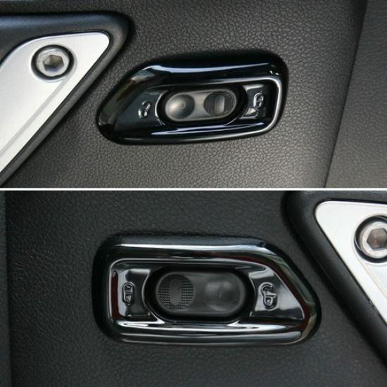 Door Handle Lock Switch Decor Cover Trim For Jeep JK JKU Wrangler 2011-17 Black