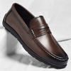 Fashion Men Handmade Leather Loafers Fashion Casual Driving Flats Slip-on Shoes Comfy Moccasins Leisure Walk Business Footwear Sneakers