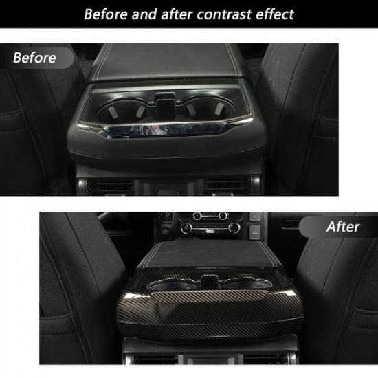 Rear Console Cup Holder Panel Trim Cover For Ford F-150 -2024 Accessories