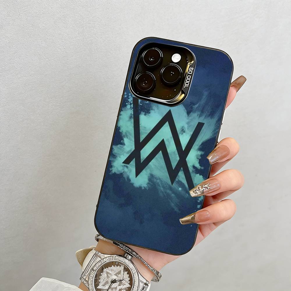 alan walker Phone Case For iPhone 17,16,15,14,13,12,11 Plus,Pro Max,XS,Colored Silver Plated Inside Cover