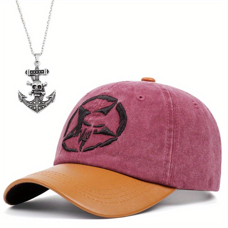 

2 шт., сотни модных хлопковых шляп, якорь, ожерелье, комплект для мужчин и женщин, спортивная пара, солнцезащитный крем, утиный язычок, кепка вино красного