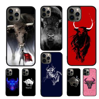 Taurus Bull Phone Case for iPhone 11 12 13 14 Pro Max Mini XR XS SE 2020 6 7 8 Plus Samsung S21 S22 Coque Fundas