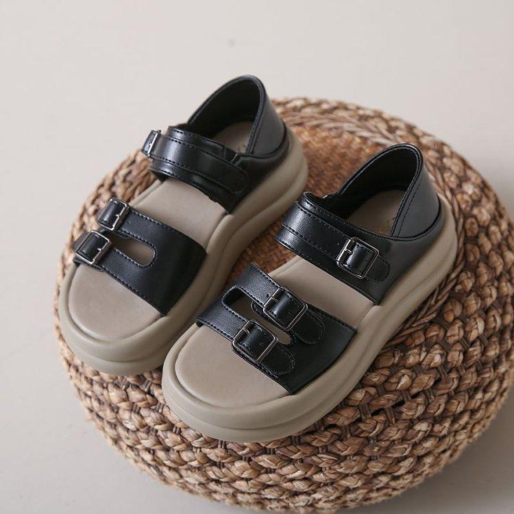 Casual sports muffin platform sandals new summer wear Korean feet wide fat beach Roman shoes