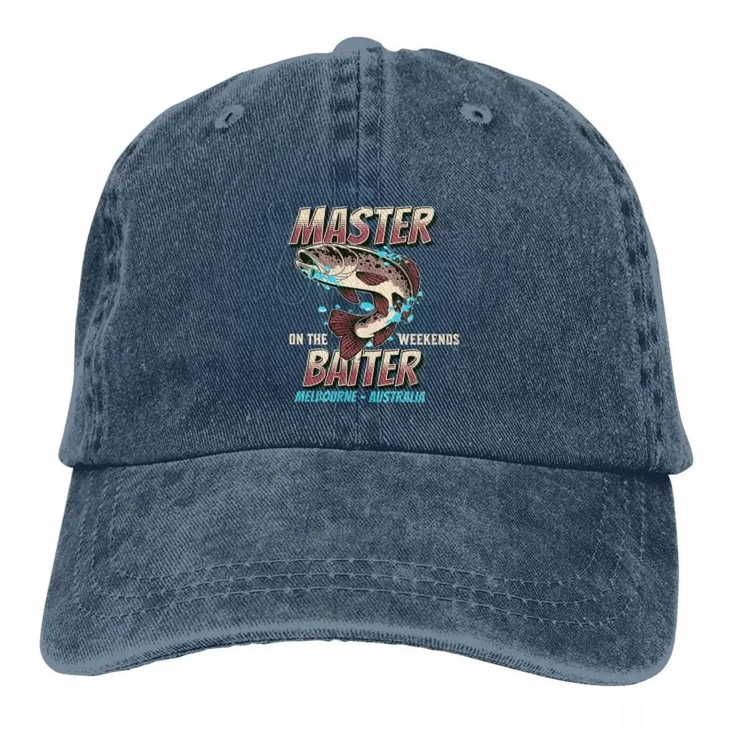 Washed Unisexs Baseball Cap Fishing Melbourne Australia Trucker Snapback Caps Dad Hat Master Baiter Golf Hats