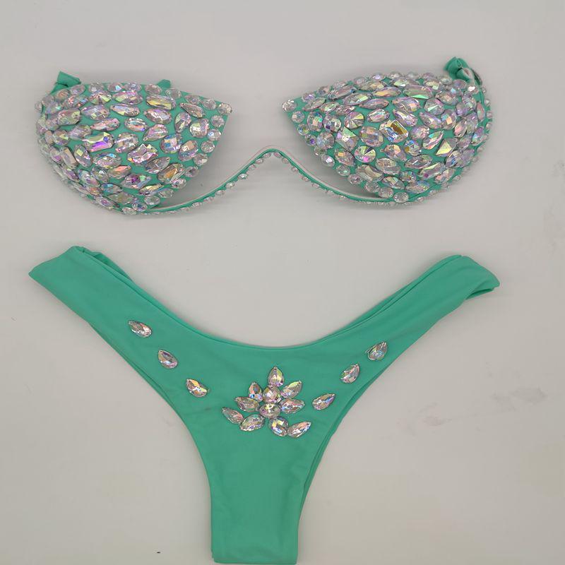 2020 Vibrant Sewn Diamond Bikini Swimwear