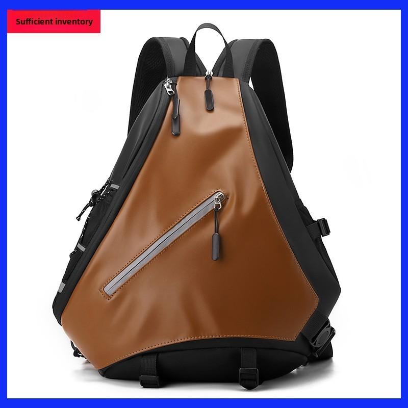 Minimalistischer Taktischer Leder-Rucksack für Herren mit Anti-Last-Entlastung für den täglichen Weg