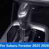 For Subaru Forester 2025 2026 Carbon Fiber Gear Shift Knob Head Cover Trim Decoration Sticker Interior Accessories Car Styling