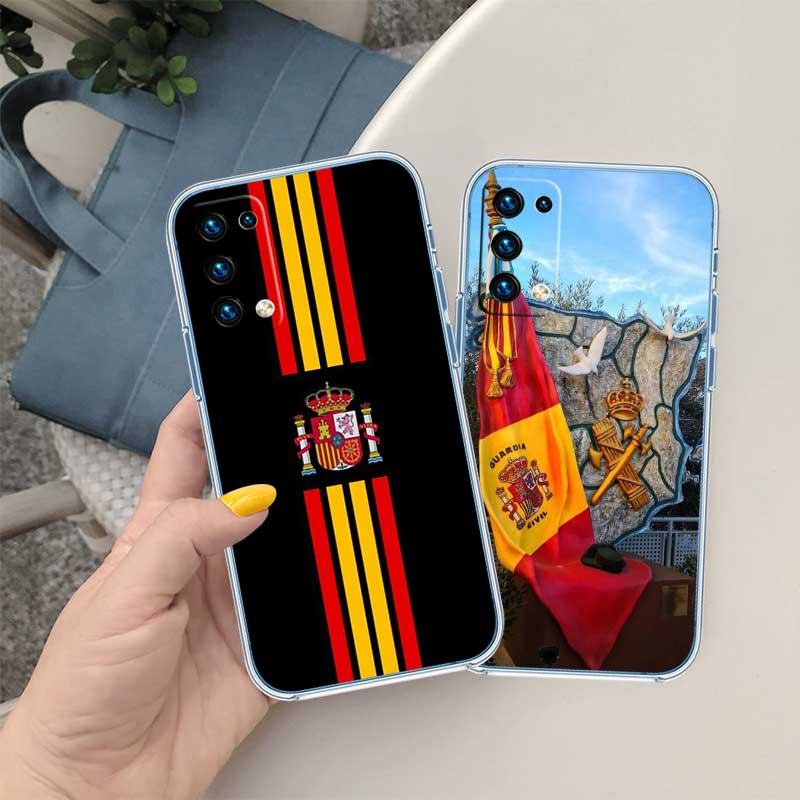 RE54 Spain Flag Transparent Phone Case for Motorola Moto G40 G04 G05 One Ace Action  Fusion + Plus Hyper Macro Vision Zoom