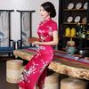 Plus Size Retro Long Cheongsam Dress - Chinese Style, Old Shanghai