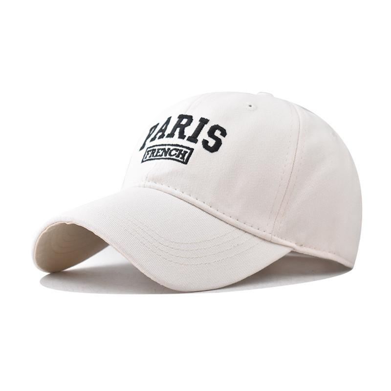 

Paris Embroidered Adult Baseball Hat With Adjustable Closure And Protection Sun Beige