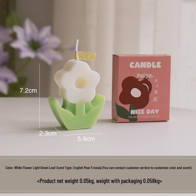 Handmade Floral Scented Candle Gift for Teacher's Day and Birthdays