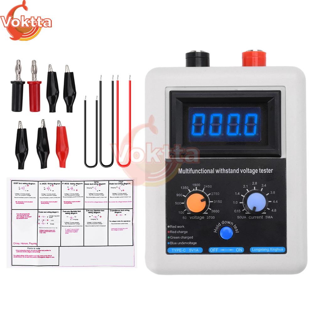 0V-3800V IGBT Voltage Transistor Tester Diode MOS Triode MOV Voltage Meter Test LED Volt Capability Transistor Withstand Testers
