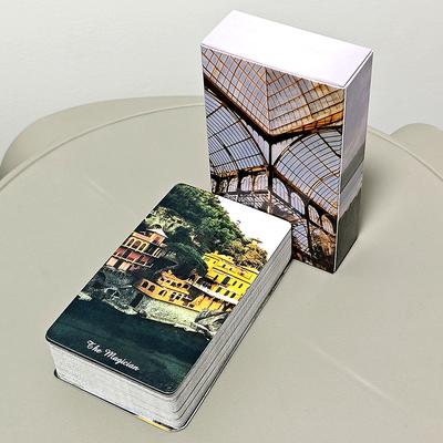 10,3*6 cm Tarot obiektów architektonicznych 78 sztuk kart tarota opartych na systemie Ridera Waite'a