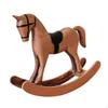 Figurilla Decorativa de Caballo Mecedora de Madera, Escultura de Animal para Colocar en un Escritorio o en la Sala de Estar.
