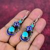 Turquoise & Lapis Lazuli 925 Solid Sterling Silver Earrings, Handmade Gemstone Nepali Earrings Jewelry, Gifts For Wife Brand New Earrings
