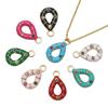 1 pièce/lot Pendentifs Triangle Ovale Cœur d'Amour Multicolores en Acier Inoxydable Pour Bracelet Collier DIY Accessoires de Bijoux