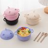 Multifunctional Strainer Bowl Set Microwave Safe Includes Lid Handle Utensils For Easy Cooking And Serving Large Capacity