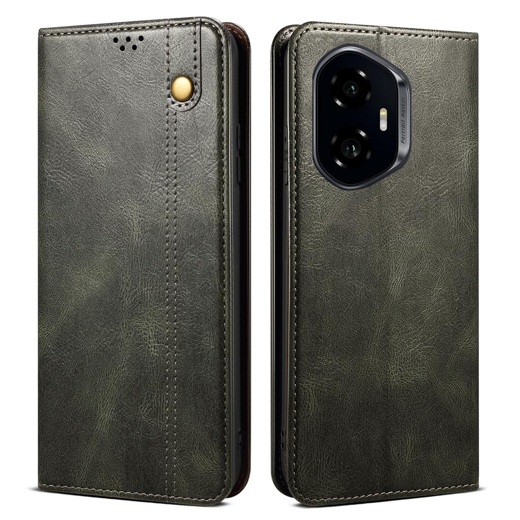 For Honor 300 Case Crazy Horse Texture Waxy Leather Wallet Stand Phone Cover