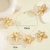 European and American Jewelry Fashion Exaggerated Metal Three-dimensional Large Flower Imitation Pearl Women's Collar Earrings Jewelry Set