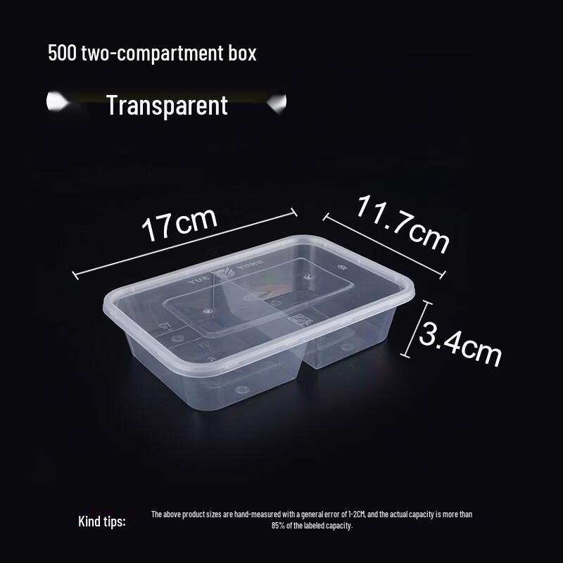

Disposable Two-Compartment Food Container