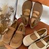 Mode leichte Retro erhöhende dicksohlige flachmündige Einzel-Schuhe Damen 2025 neu Frühling und Herbst mit Rock runder Zeh Mary Jane Schuhe