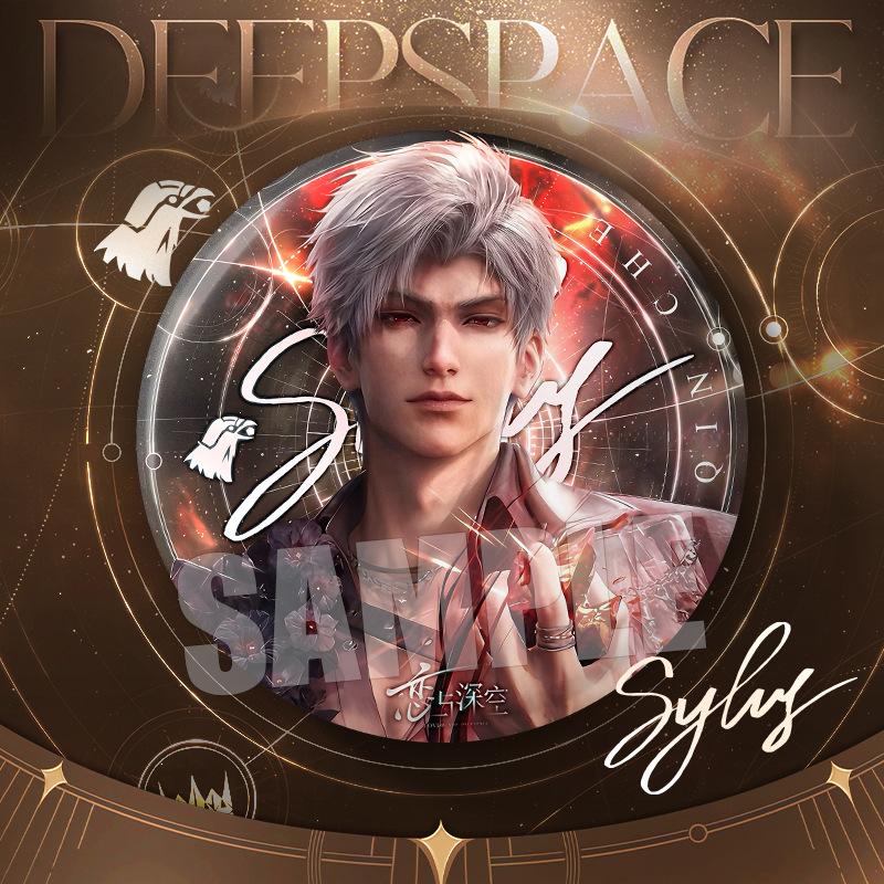 2025 75MM Love and Deepspace Sylus Rafayel Zayne Xavier Caleb Anime Flash Breeder Badge Emblem Brooch Cospaly Cartoon Gifts New