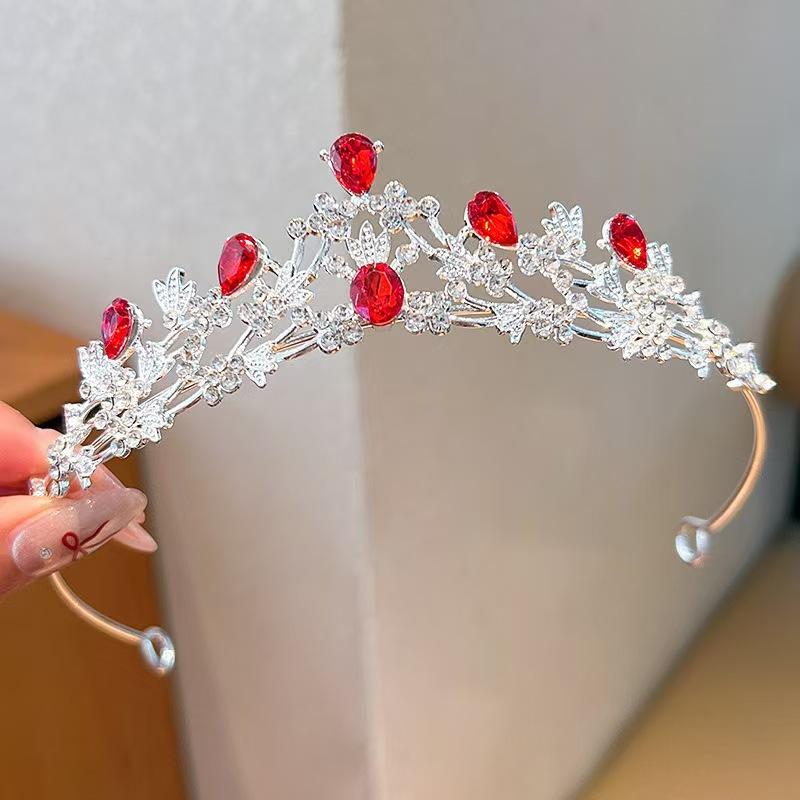 

Новый детский венок-ободок Высококачественный кристальный головной убор Ободок для девочек Корона на день рождения для девочек Ободок для сценических выступлений