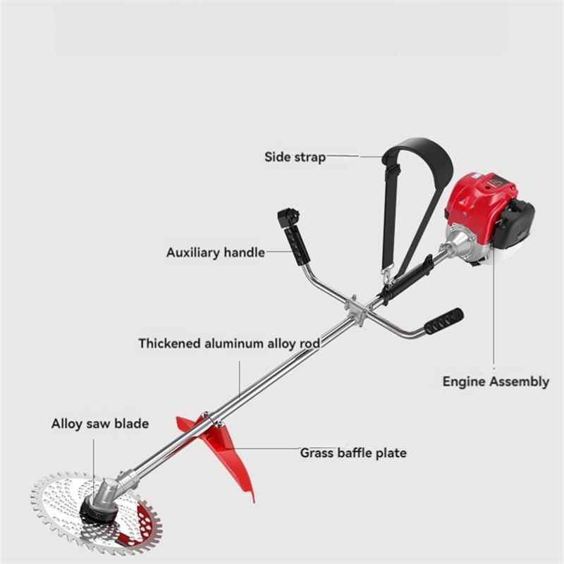 High-power Four Stroke GX35 Engine Lawn Mower Backpack and Side Hanging Weeder Grass Cutter Eradicator