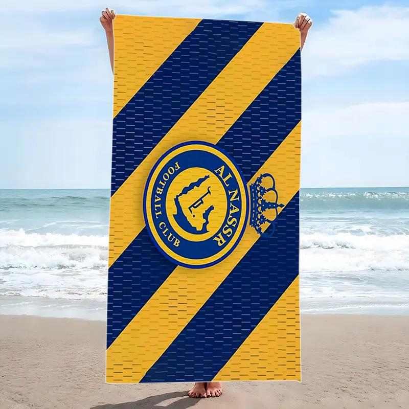 Al-Nassr Print Beach Towel, Large Soft Quick Dry Towel for Beach Camping Swimming