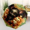 1pc Cute Halloween Bat Cartoon Umbrella, Portable 3-Fold Compact Umbrella, Suitable for Camping, Hiking and Travel, Ideal Easter Birthday Gi