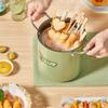 1Pcs 3L Fryer Pot with Basket and Oil Strainer Mini Pasta Pot for Home Kitchen French Fries Chicken Noodles Cooking Utensils