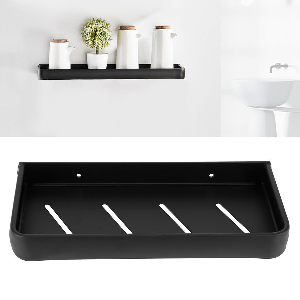 30cm Bathroom Shelf Space Aluminum Wall Mounted Hollow Storage Rack Basket Organizer(SingleLayer )