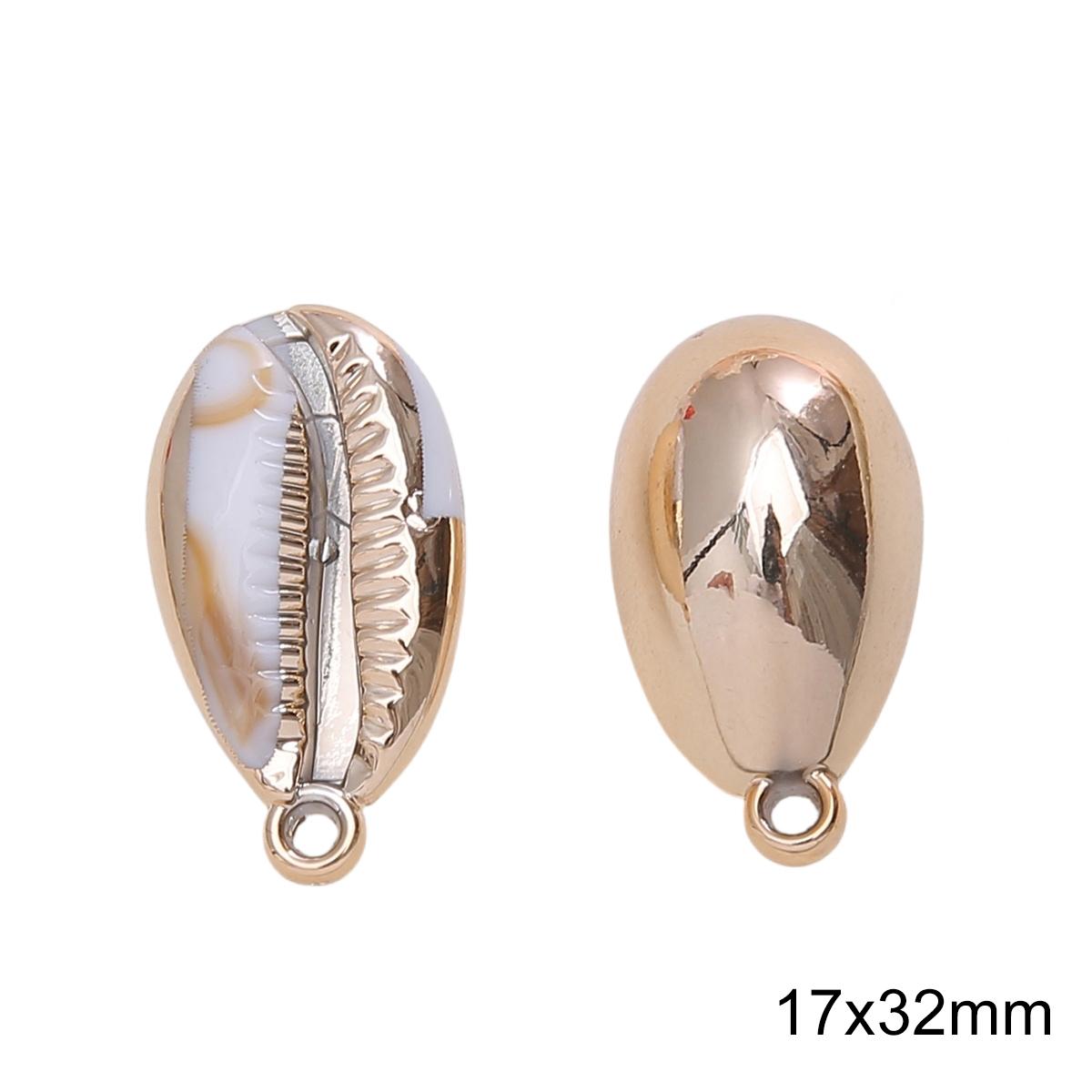 

1-10 шт. Акриловая подвеска в виде ракушки для изготовления своими руками ожерелья, браслета, серег, ювелирных изделий, аксессуары для рукоделия 17x32mm 1pc