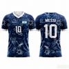2026 Maglia da Calcio Argentina Trasferta Traspirante Asciugatura Rapida Maglietta da Calcio Messi Uniforme da Allenamento per Tifosi Unisex Maglietta Sportiva per Bambini